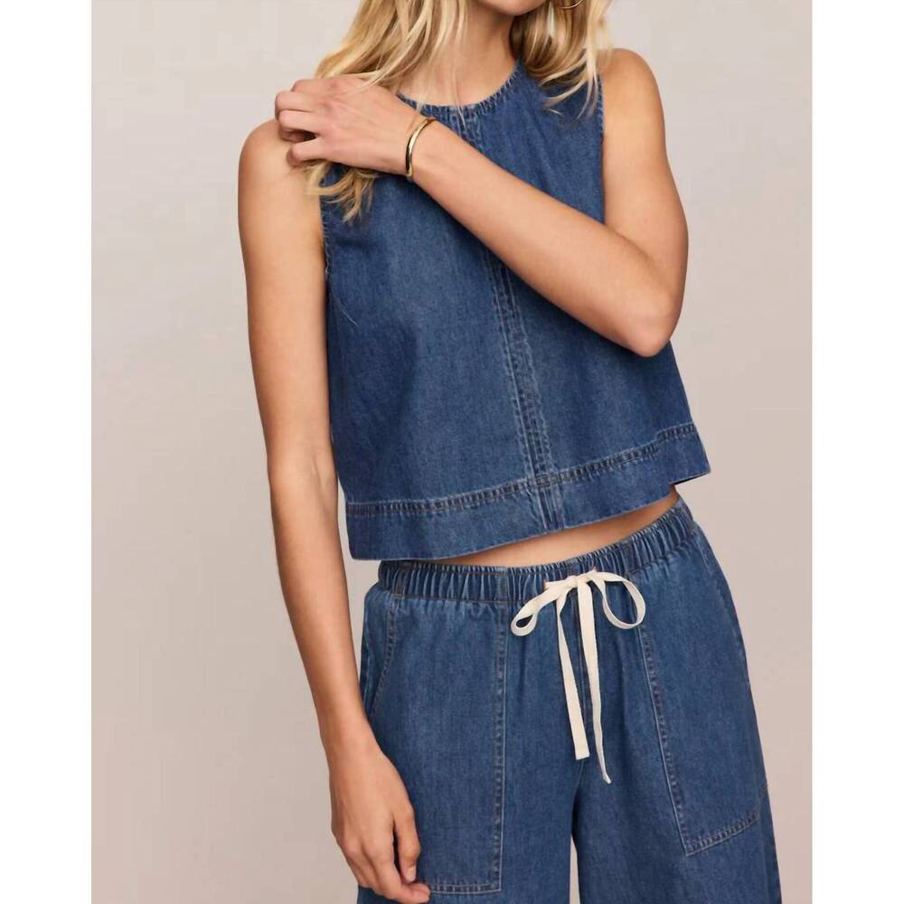 NEW Z SUPPLY sun seeker denim tank in deep water - Picture 4 of 7